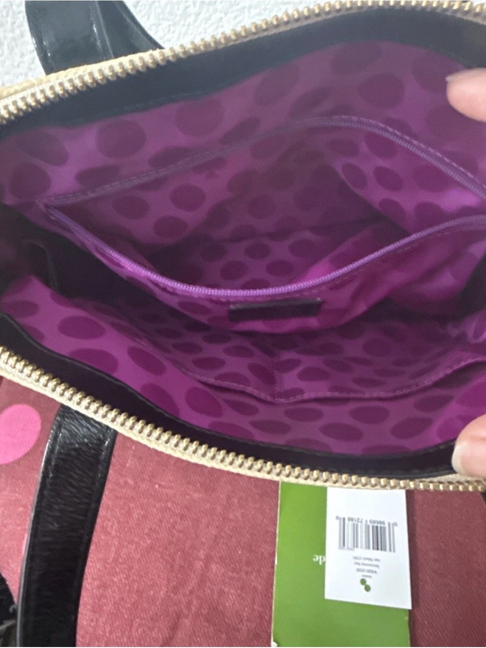 Kate Spade Cream & Black Satchel Crossbody Bag - Picture 6 of 11